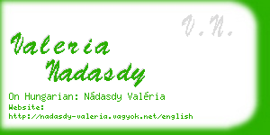 valeria nadasdy business card
